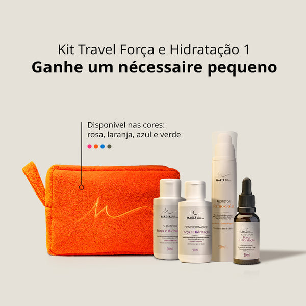 Kit Travel Força e Hidratação 1 - Ganhe um nécessaire pequeno