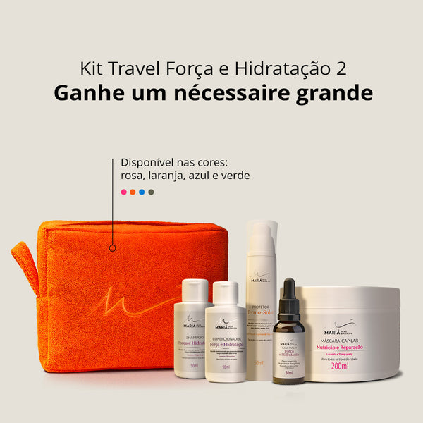 Kit Travel Força e Hidratação 2 - Ganhe um nécessaire grande