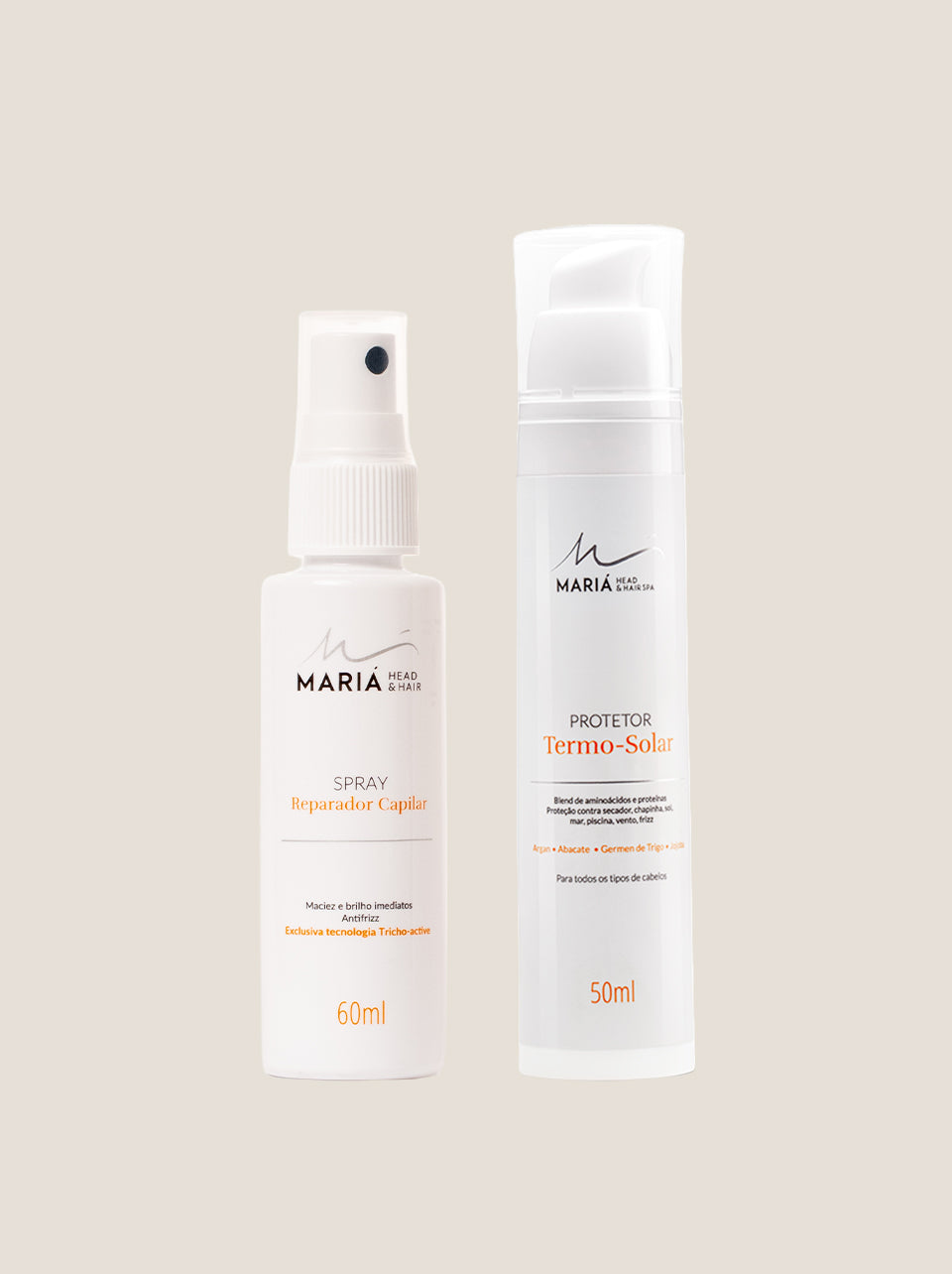 Combo Especial Dia das Mães - Spray Reparador Capilar 60ml + Protetor Termo Solar 50ml
