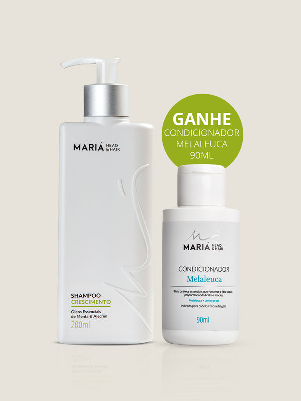 Shampoo Crescimento 200ml + Condicionador Melaleuca 90ml (condicionador grátis)