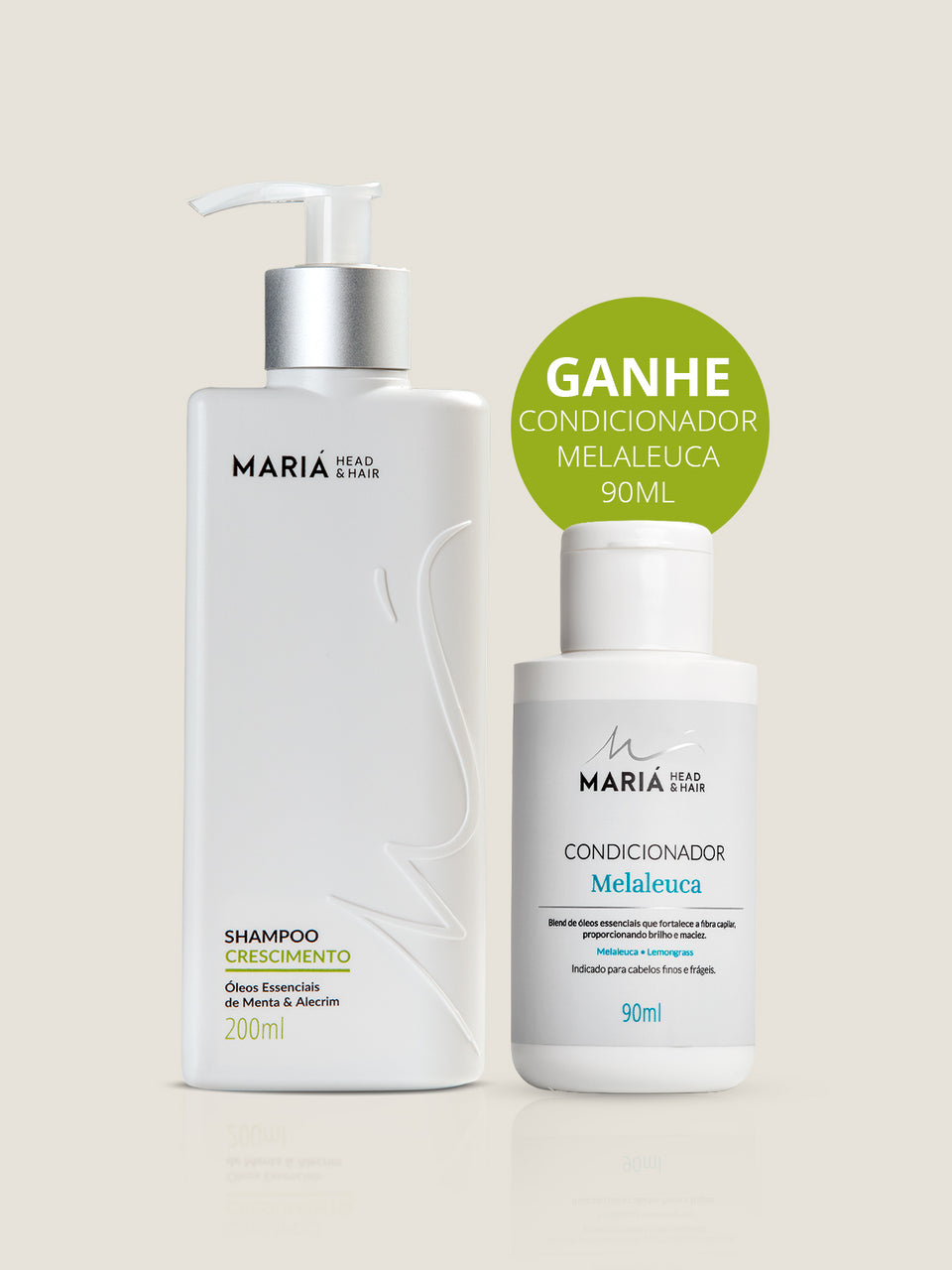 Shampoo Crescimento 200ml + Condicionador Melaleuca 90ml (condicionador grátis)
