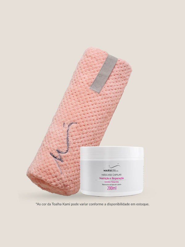 Máscara Nutrição & Reparação 200ml + Toalha Kami