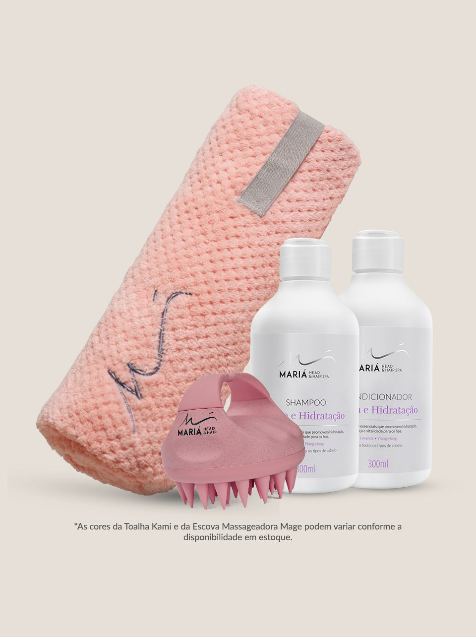 Toalha Kami + Escova Mage + Shampoo e Condicionador 300ml
